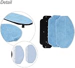 Replacement Mop Bracket Kit with Microfiber Pads Compatible with for MAMNV BR150 BR151 Robot Vacuum Cleaner, Vacuum Accessories Mopping Parts Set, Black Blue