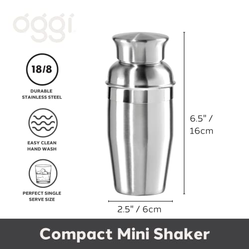 Oggi Mini Cocktail Shaker, 300Ml, 10Oz, Stainless Steel #TOP1