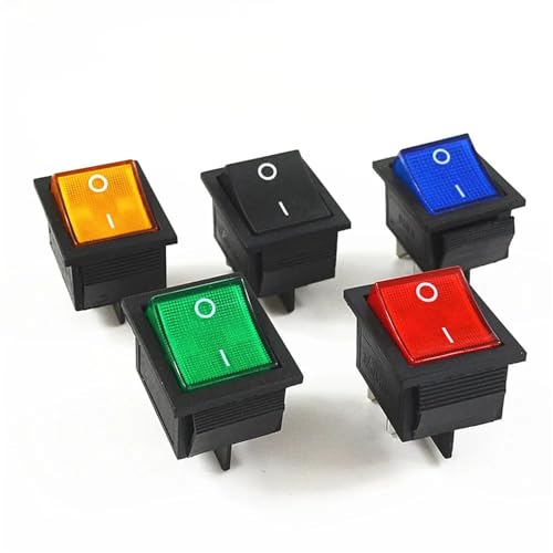 Interruptor basculante verde E/S para reparar electrodomésticos y paneles de control domésticos