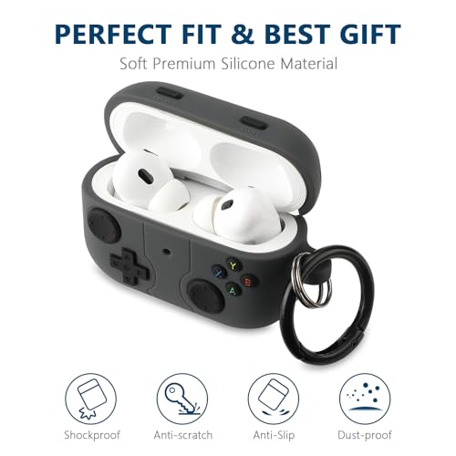 Image of [2Pack] Compatible Airpods Pro 3 Case(2025),Cute Gamepad Design Cases Soft Silicone Protective Cases for Apple AirPods Pro 3rd Generation Case,Airpod Pro 3 Cover with Keychain for Men /Boy