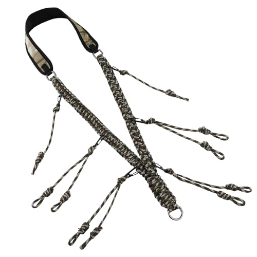 PEUTIER Lanière d'Appel de Canard, Duck Call Lanyard avec 10 Anneaux Réglables Lanière d'Appel Sangle de Canard Accessoires de Chasse au Canard pour...