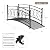 Kinsunny 6 Ft Garden Bridge - Metal Footbridge for Outdoors, Safety Side Rails with Fashionable Patterns, Decorative Garden Arch Walkway for Stream, Pond, Creek, Black