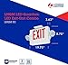 Lithonia Lighting Quantum LED Exit Sign/Emergency Light Combo, Exit Sign and Emergency Lights for Business, 2-Head Fixture, Red Letters, High Output Battery Backup, White (LHQM LED R HO M6)