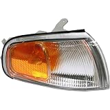 Evan Fischer Corner Light Compatible with 1995-1996 Toyota Camry Plastic Clear & Amber Lens With bulb Passenger Side