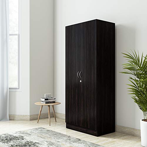 Image of Amazon Brand - Solimo Pyxis Engineered Wood 2-Door Wardrobe (Wenge Finish)