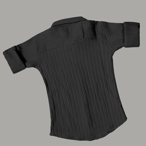 Image of Kids Cotton Blend Half Sleeve Shirt Lightweight Soft Fabric Casual Look Daily Use Summer Style Comfortable Kids Clothing Set