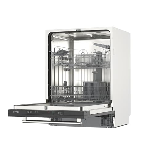 HYE Fully Integrated Dishwasher 60cm – Built In Dishwasher, 14 Place Settings, Quick Wash 29 Mins, 49dB Quiet Operation, Energy Rated E, Silver - DW01B14PS19 - Image 4