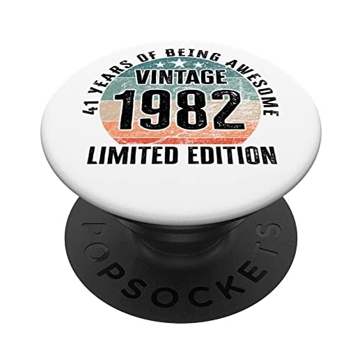 41 cumpleaños Año de nacimiento 1982 Edición limitada PopSockets PopGrip Intercambiable