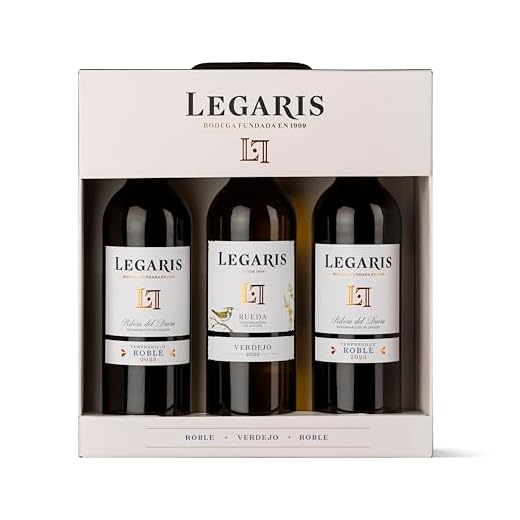 Estuche regalo Legaris- 2 Vinos tintos Roble + 1 Vino blanco 100% Verdejo (DO Ribera del Duero y DO Rueda) - 3 botellas 75cl