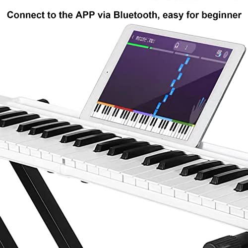 Piano Pliant 88 Touches Piano Électrique Rechargeable Avec Bluetooth MIDI Portable Pleine Grandeur Tactile Numérique Piano Intégré Double Haut-Parleurs for Les Débutants (Color : White) - Les Beatles, Paul McCartney, John Lennon, RIngo Starr, George Harrison Piano Pliant 88 Touches Piano Électrique Rechargeable Avec Bluetooth MIDI Portable Pleine Grandeur Tactile Numérique Piano Intégré Double Haut-Parleurs for Les Débutants (Color : White) – Image 5