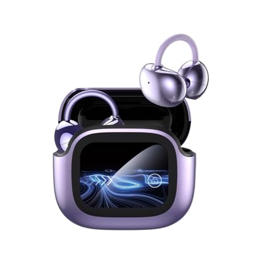 Cuffie Bluetooth BNARQP NE32 - Cuffie auricolari con clip, schermo a colori, 134 lingue disponibili, OWS True Wireless, Bluetooth V6,0, cuffie impermeabili