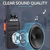 Retevis RT24 Walkie Talkie PMR446 License-free Professional Two Way Radio 16 Channels Walkie Talkies Scan TOT with USB Charger and Earpieces,Adults (Black, 1 Pair) - 3