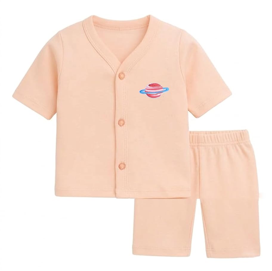 Image of Tiny Tooth Baby's Boy's & Baby Girl's Unisex Full Sleeves Cotton Dress, Vests, Jhabla, T-Shirt with Pyjama Pant Dress Combo Set for Infant Toddler New Born Baby Clothes (0-3 Months)