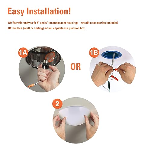 HALO 8 inch LED 3CCT Selectable Low Profile Round Flushmount - image 6