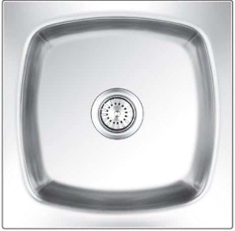 ECM - Nirali Popular Range - Grace Plain Small (Satin) Stainless Steel Sink (19 x 16 inch)