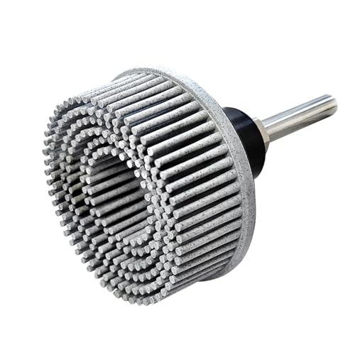 Image of Tools 2 Inch Bristle Disc Grit 120#(White) with 2 inch Shank Attachment Abrasive Coating Removal Disc for Metal
