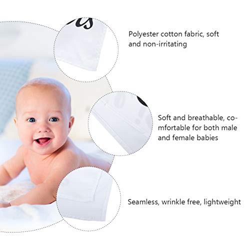 Cobertor Milestone Mensal Amosfun para bebês com asas de anjo, estampa de fotografia, pano de fundo,