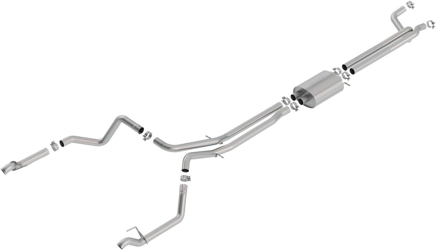 Borla 140778 S-Type Axle-Back Exhaust System 2.75 in. Into Muffler True Dual Single Split Rear Exit For Use w/Factory Fascia Tips S-Type Axle-Back Exhaust System