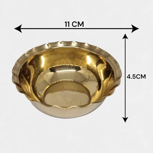 Image of Brass Bowl & Brass Spoon Set, 2 Bowl & 2 Spoon