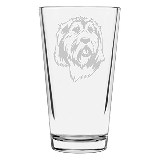 Etched Laser Art Griffon Nivernais Personalized Dog Themed Pint Glasses - Custom Etched Pint Glassware, Ideal Gift for Dog Lovers, Drinking Glasses for Beer, Cocktails, Water & Juice