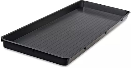 Gardeners Supply Company Large Plant Tray | Multi-use Durable Big Plastic Tray for Indoor & Outdoor Plants, Seed Starting Tray & Potted Succulents, Flowers | ​46-1/2"L x 15-1/2"W x 2" Deep - Black
