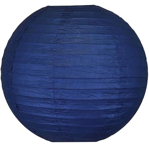 Image of 10 Inch Navy Blue Paper Lanterns for Graduation Decorations Classroom Graduation Party Graduation Cap Weddings Birthdays(Set of 5, Navy Blue)