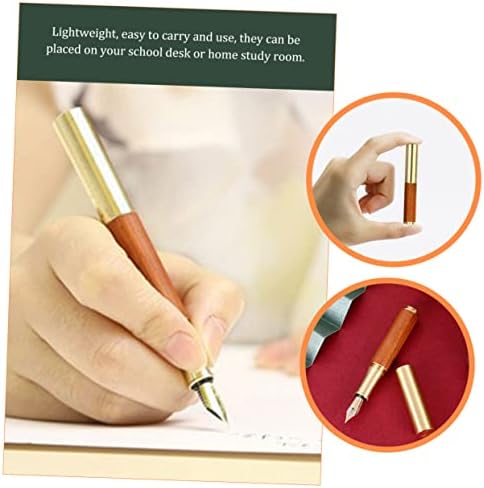 NUOBESTY İmzalı kalem, 5 adet kalem, ahşap, çocuk kırtasiye malzemeleri, yazı gereçleri, yazı gereçleri, kalem, kaligrafi dolma kalem, çocuklar için, taşınabilir, doldurma, öğrenci, metal - Görsel 4