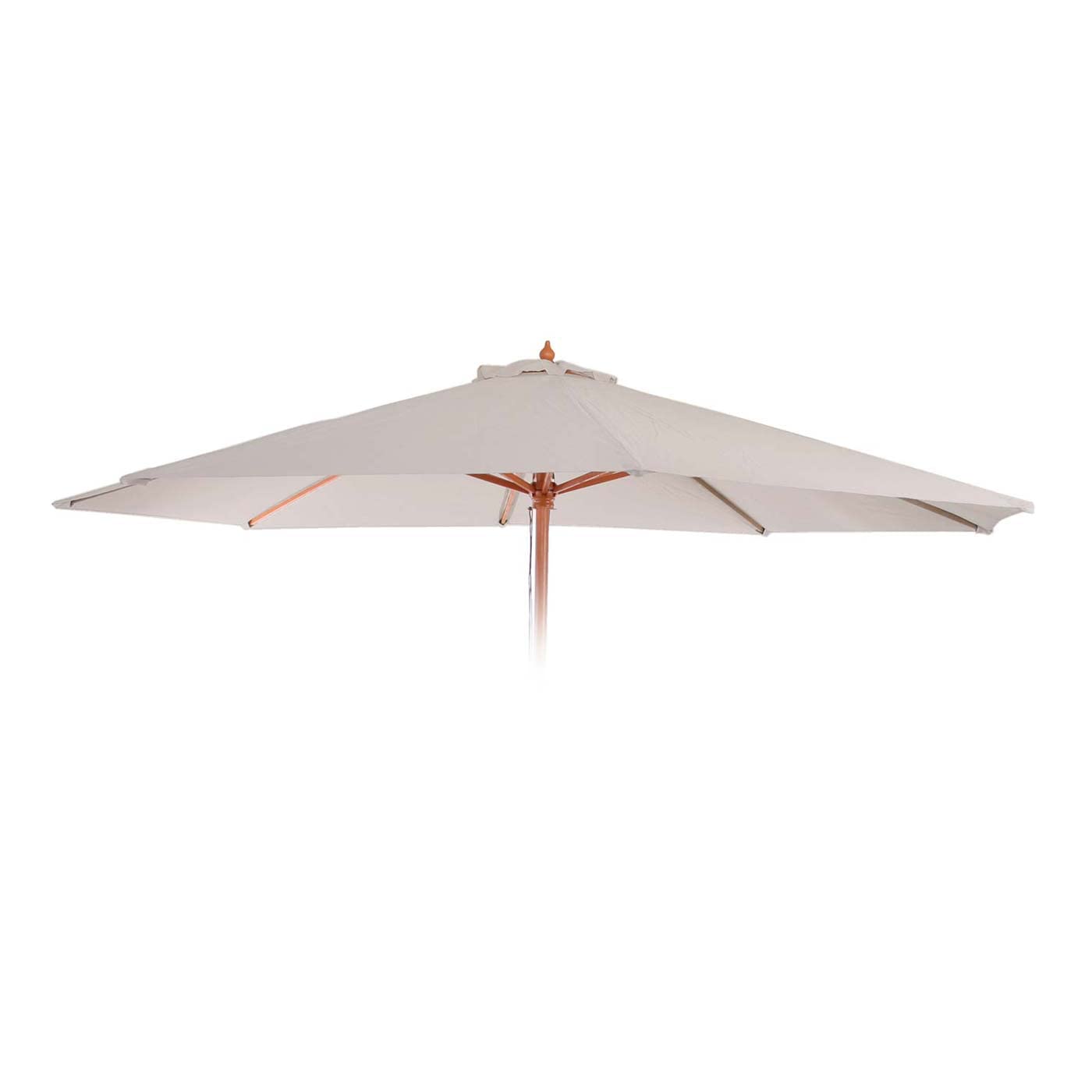 Mendler Ersatz-Bezug für Sonnenschirm Florida, Sonnenschirmbezug Ersatzbezug, Ø 3,5m Polyester 8 Streben - Creme-weiß