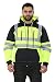 Hi Vis Tablet Zips Hoodie High Visibility Reflective Tape Band Work Fleece Safety Hooded Top Phone Tablet & ID Pockets Small - 3XL (as8, alpha, one_size, regular, regular, Yellow Zipper, L)