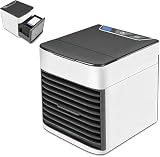 3 en 1 Mini Aire Acondicionado Portatil, Enfriador de Aire Portatil 3 Velocidades de Viento,Ventilador Purificador Humidificador, Conexión USB