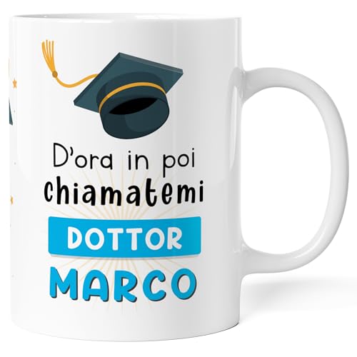 Caribu design Tazza Personalizzata Laurea Uomo - Idea Regalo per