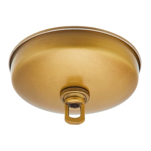 Aspen Creative 21527-31 Ceiling Canopy Kit with Warm Brass Trim for Chandelier and Pendant Light,Includes Loop and Mounting Hardware,Burnished Brass,5-1/8 in Diameter,23mm Center Hole by Aspen Creative - Used condition - Image 2