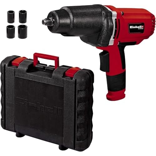 Einhell Kfz Schlagschrauber CC-IW 950 (950W, 2.300 1/min, 450 Nm, Softgrip, Wippschalter für Rechts-/Linkslauf, inkl. 4 Stecknüsse & Transportkoffer)