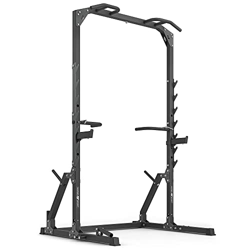 Marbo Sport Demi-cage de musculation avec barre de traction et station de dip + fixation pour barre MS-U115 2.0 | Fabriqué dans l'UE