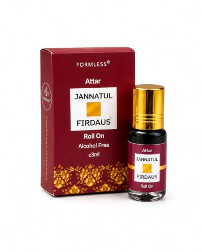 Image of Formless Jannatul Firdaus 3ml Attar Unisex - Premium Traditional Fragrance Oil, Long Lasting Alcohol-Free Perfume, Fresh Green Floral Musky Scent, Pocket Size Roll-On, Daily Wear & Special Occasions
