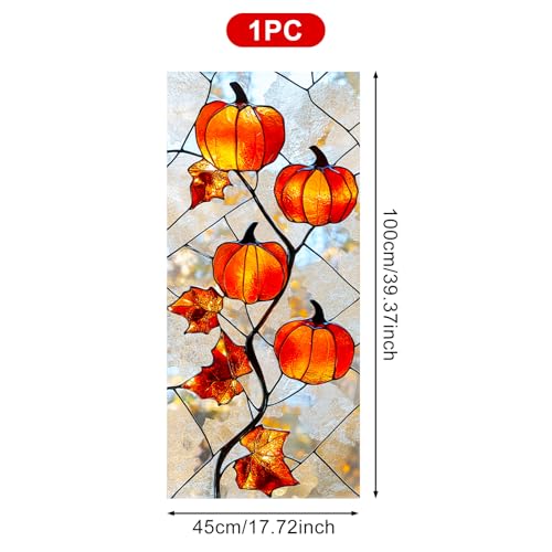 Película para Ventana Privacidad Hojas Otoño 17.7 x 39.3 pulgadas miniatura 3