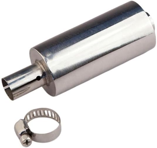 Stainless Steel Muffler for Gas RC Boats, 36mm Diameter Exhaust Silencer with 14mm Inner Hole, High-Performance Tuning Part