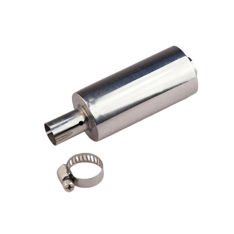 Stainless Steel Muffler for Gas RC Boats, 36mm Diameter Exhaust Silencer with 14mm Inner Hole, High-Performance Tuning Part