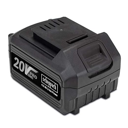 Scheppach BA2.0-20ProS Ersatzakku | 4 Ah Kapazität / 20V Akku Systemakku für 20V Pro Series Geräte | Lithium-Ionen-Akku