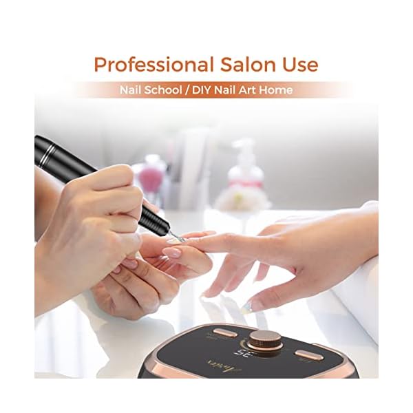 Nagelfräser Elektrische für Gelnägel 35000 u/min, Nagelfeile Maniküre Pediküre Set Professionelle Nail Drill… – Bild 9