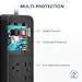 Surge Protector Power Strip (2390j), Huntkey 12 Outlets with 2 USB Ports, 6 ft Extention Cord, ETL Listed, Black