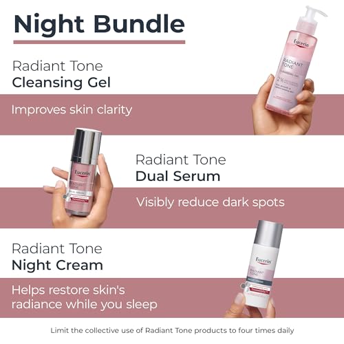 Eucerin Radiant Tone Night Skin Routine Bundle, Variety Pack, 3 Items - image 2