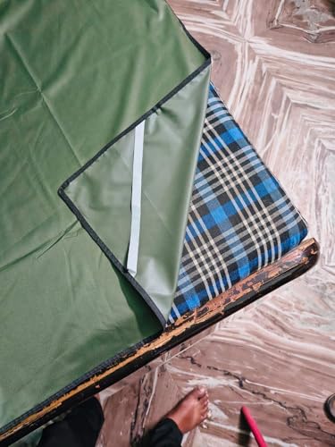 Image of Waterproof Mattress Protector, Green, Liquid Resistant Cover Double Bed Sheet /Bed Protecting Mat 75x72 Inch
