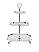 Godinger 3-Tier Tray Server, Clear/Silver
