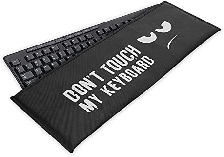 kwmobile Keyboard Cover for Logitech MK270 Wireless - Protective Skin Computer Keyboard Dust Cover Case - Don't touch my keyboard