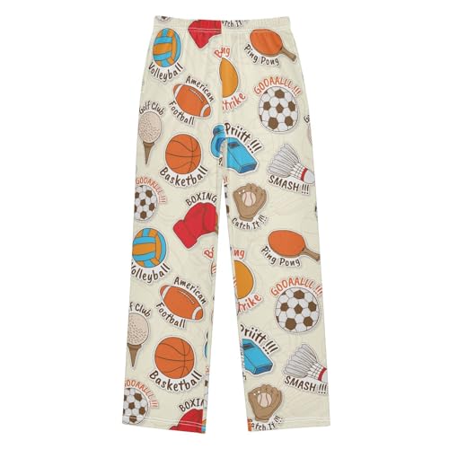 visesunny Boys Pants Sport Equipment Soft Long Bottoms Jogger Pants Elastic Waist Trousers with Pockets XL