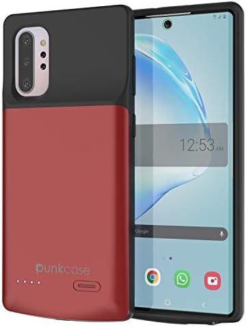 Punkjuice Galaxy Note 10 Plus Battery Case, 6000Mah Fast Charging Extended Power Bank W/Screen Protector | Intelswitch | Slim, Secure And Reliable Compatible W/Samsung Galaxy Note 10+ Plus [Black]