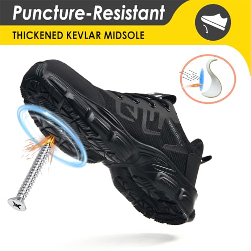 Image of Steel Toe Safety Shoes for Men Women Work Sneakers Breathable Lightweight Industrial & Construction Shoe