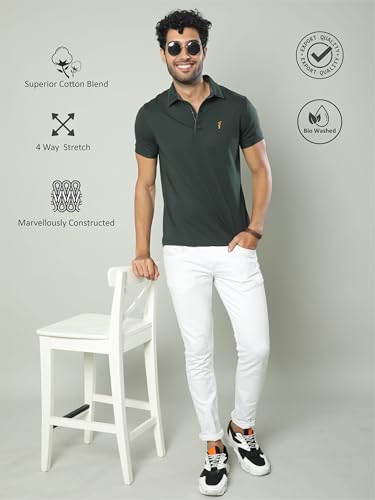 Image of STELLERS Men's Premium Softberry Pique Polo T-Shirt | Feather Touch Feel |Regular Fit| Odour Resistant| Anti-Static| Wrinkle Free | Quick Dry | Stretchable | Lightweight | Sweat-Proof