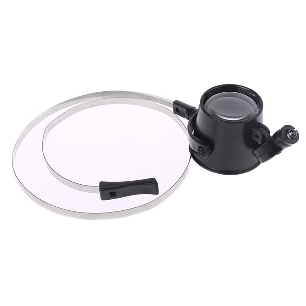 QHYXT 15X Monoculaire Verre Loupe Montre Bijoux Réparation Outils LED Loupe Montre Horloge Loupe Lentille